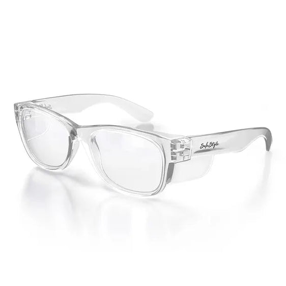 SafeStyle Classics Clear Frame Clear Lens UV400 Safety Glasses