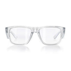 SafeStyle Fusions Clear Frame Clear Lens UV400 Safety Glasses