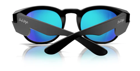 SafeStyle Cruisers Matte Black Frame Mirror Blue Polarised Lens UV400