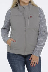 Cinch Women's Concealed Carry Bonded Vest Grey [Siz:XS]