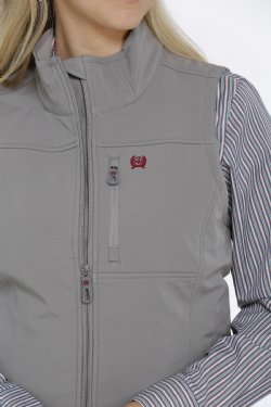 Cinch Women's Concealed Carry Bonded Vest Grey [Siz:S]