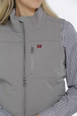 Cinch Women's Concealed Carry Bonded Vest Grey [Siz:S]