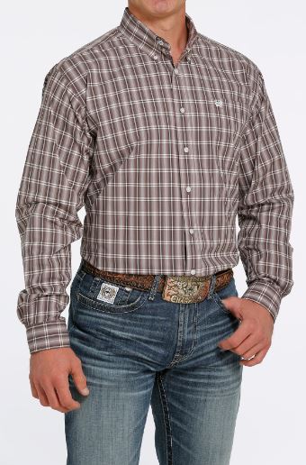 Cinch L/S Shirt - MTW1105424 [Col:BRN Siz:S]