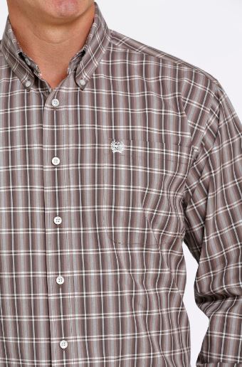 Cinch L/S Shirt - MTW1105424 [Col:BRN Siz:M]