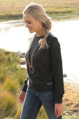 Cinch Women's French Terry Sweatshirt - Black [Siz:XS]