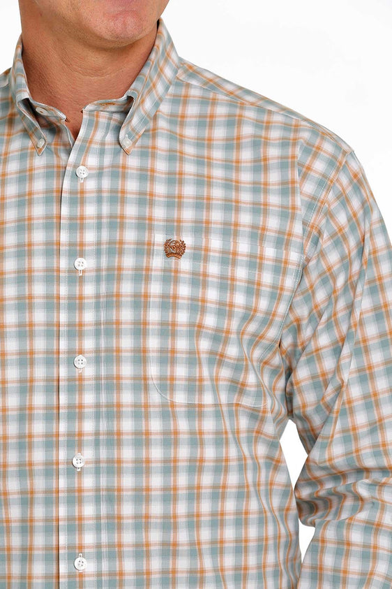 Cinch Men's Plaid Button Down Western Shirt [Siz:M]