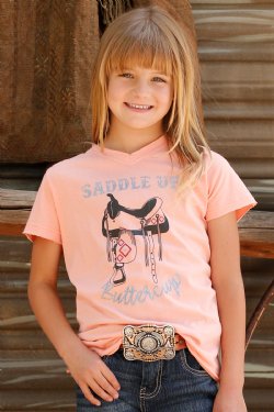 Cruel Denim Girls Saddle Up Buttercup Tee - Pink [Siz:XS/4-5]