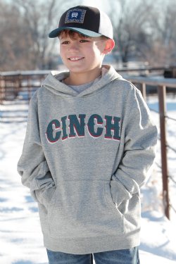 Cinch Boy's Hoodie - Grey [Siz:XS/4-5]