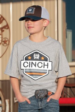 Cinch Boys Tee - Grey [Siz:S (6-8)]