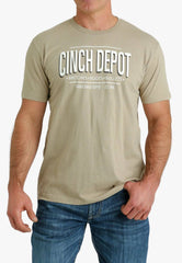 Cinch Mens Depot T-Shirt - Khaki [Siz:S]