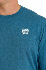 Cinch Men's Long Sleeve Tee - Blue [Siz:L]