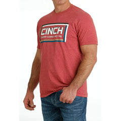 Cinch Mens 'Country and Cowboy' T-Shirt - Red [Siz:S]