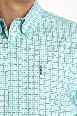 Cinch Men's Modern Fit Button-Down Shirt - Blue [Siz:M]