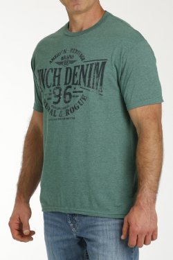 Cinch Men's Denim Western Tee - Green [Siz:m]