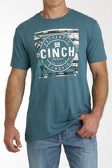 Cinch Mens Authentic Tee - Teal [Siz:S]