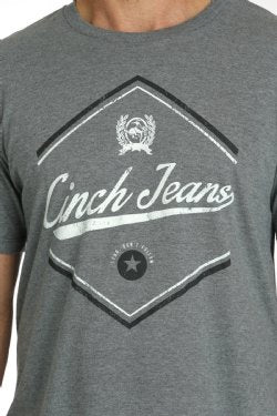 Cinch Mens Jeans Tee - Grey [Siz:M]