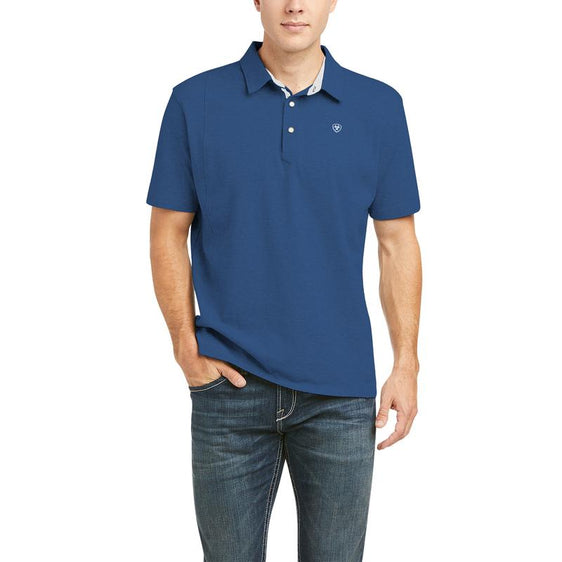 Ariat Mens Medal Polo [Col:Navy Siz:L]