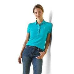 Ariat Womens Prix 2.0 SS Polo [Col:Heather Grey Siz:XS]