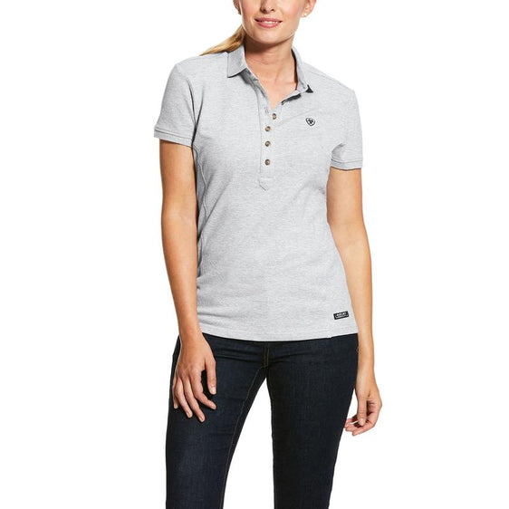 Ariat Womens Prix 2.0 SS Polo [Col:Heather Grey Siz:S]