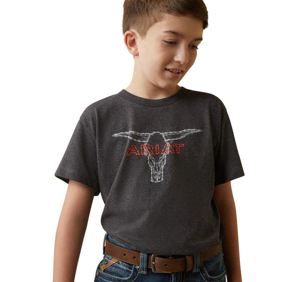 Ariat Boys Barbed Wire Steer Tee [Siz:XS]