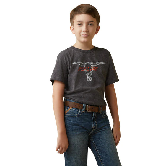 Ariat Boys Barbed Wire Steer Tee [Siz:S]