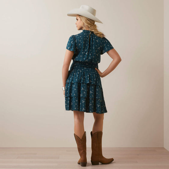 Ariat Women's Steer Me Dress - Steer Me Print [Siz:6]