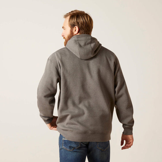 Ariat Men's Logo Hoodie - Grey Heather [Siz:M]