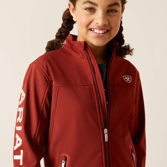 Ariat Youth New Team Softshell Jacket - Fired Brick [Siz:L]