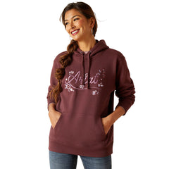 Ariat Womens Stories Hoodie - Clover Brown [Siz:S]