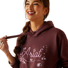 Ariat Womens Stories Hoodie - Clover Brown [Siz:L]