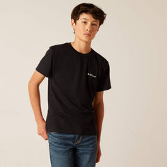 Ariat Boys SW Cacti SS T-Shirt - Black [Siz:XS]