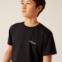 Ariat Boys SW Cacti SS T-Shirt - Black [Siz:M]