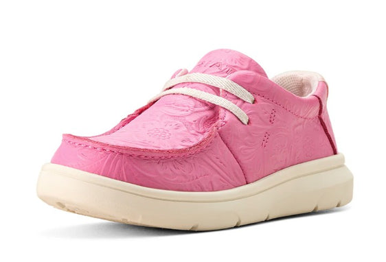 Ariat Youth Hilo Shoes [Col:Hot Pink Floral Emboss Siz:4]