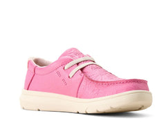 Ariat Youth Hilo Shoes [Col:Hot Pink Floral Emboss Siz:4]