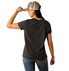 Ariat Womens Boot Scrip T-Shirt - Charcoal Heather [Siz:S]