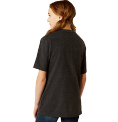 Ariat Girls Boot Script T-Shirt - Charcoal Heather [Siz:XS]