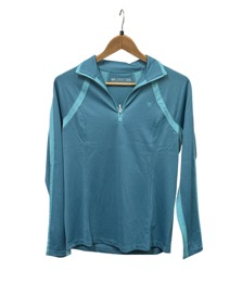 Ariat Womens L/S Sunstopper 1/4 Zip [Col:Storm Blue Siz:L]