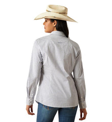 Ariat Womens Kirby Stretch Long Sleeve Shirt - Ocean Geo [Siz:S]
