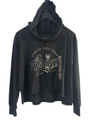 Ariat Womens Hoodie Tee - Heels Down [Col:Black Siz:XL]