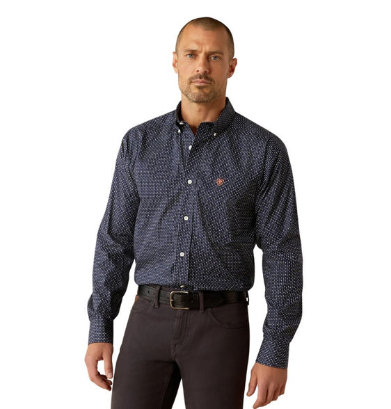 Ariat Men's Orrell Classic Fit Long Sleeve Shirt - Dark Blue [Siz:S]