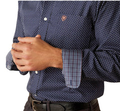 Ariat Men's Orrell Classic Fit Long Sleeve Shirt - Dark Blue [Siz:S]