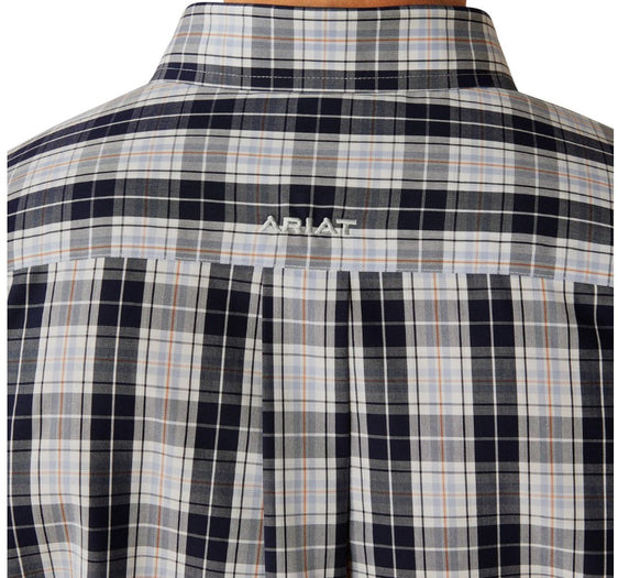 Ariat Mens Ocean Classic Fit Long Sleeve Shirt - Dark Blue [Siz:S]