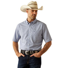Ariat Mens Wrinkle Free Ozzy Classic Fit Short Sleeve Shirt - White [Siz:S]