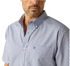 Ariat Mens Wrinkle Free Ozzy Classic Fit Short Sleeve Shirt - White [Siz:S]