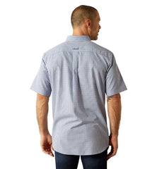 Ariat Mens Wrinkle Free Ozzy Classic Fit Short Sleeve Shirt - White [Siz:S]