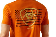Ariat Mens Barb Sheild T-Shirt [Col:Rust  Siz:S]