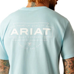 Ariat Mens Southwest Simple SS T-shirt [Col:Sky Blue Heather Siz:S]