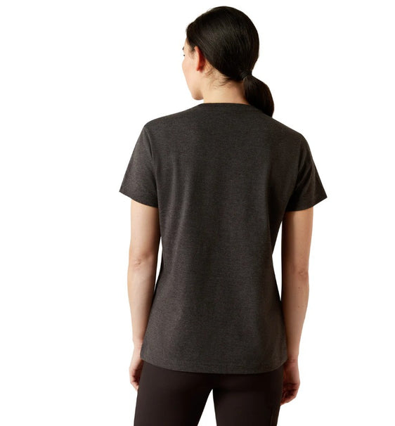 Ariat Womens Rebar Cotton Strong Worldwide Short Sleeve Tee - Charcoal Heather [Siz:M]
