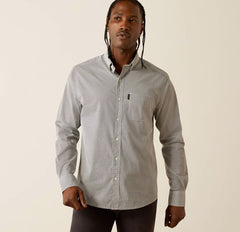 Ariat Mens Meyer Modern Fit Long Sleeve Shirt - White [Siz:S]