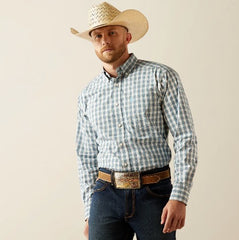 Ariat Mens Pro Series Shelton Long Sleeve Shirt - Khaki [Siz:S]